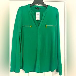 INC green casual shirt. New with tags Size XL